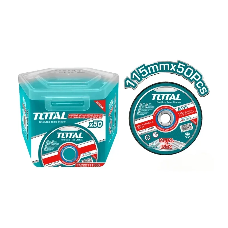 Jeu de disques à tronçonner en métal abrasif TOTAL