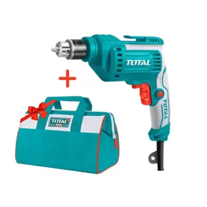 Perceuse 500W 10MM + Sac à outils TOTAL