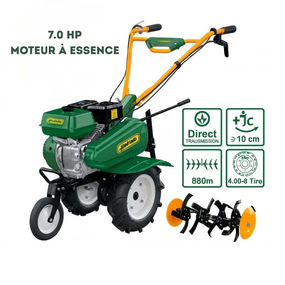 Motoculteur thermique 7HP Jadever JDTL2A75