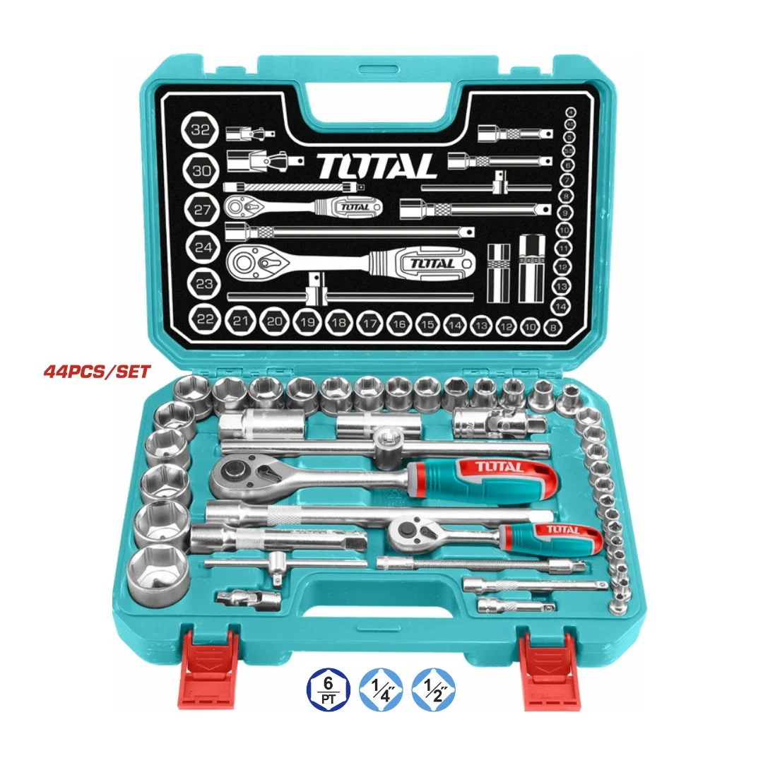 Ensemble de 44 douilles 1/4" + 1/2"