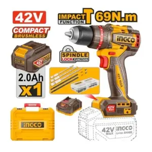 Perceuse visseuse 42V 2Ah 1Bat INGCO