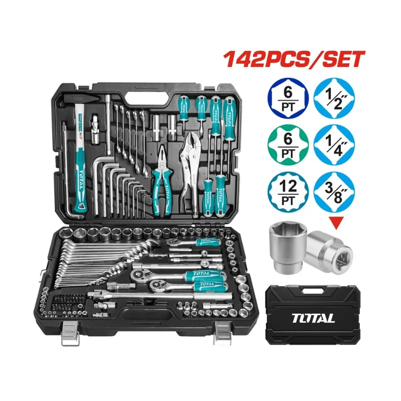 Ensemble d'outils de combinaison de 142 pièces