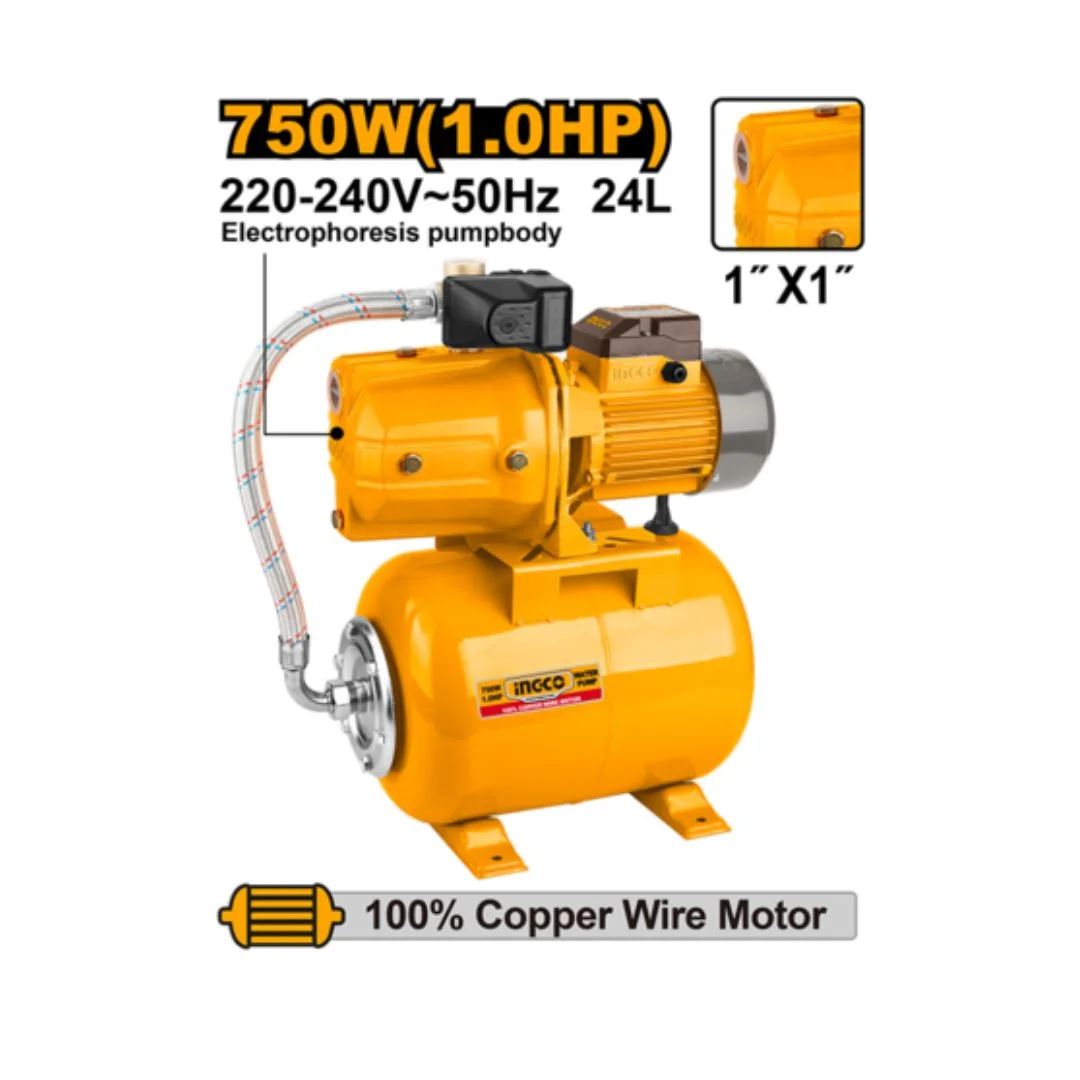 Pompe à eau à jet automatique 750W INGCO