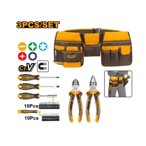 Pochette ceinure porte outils+ 26 pièces INGCO